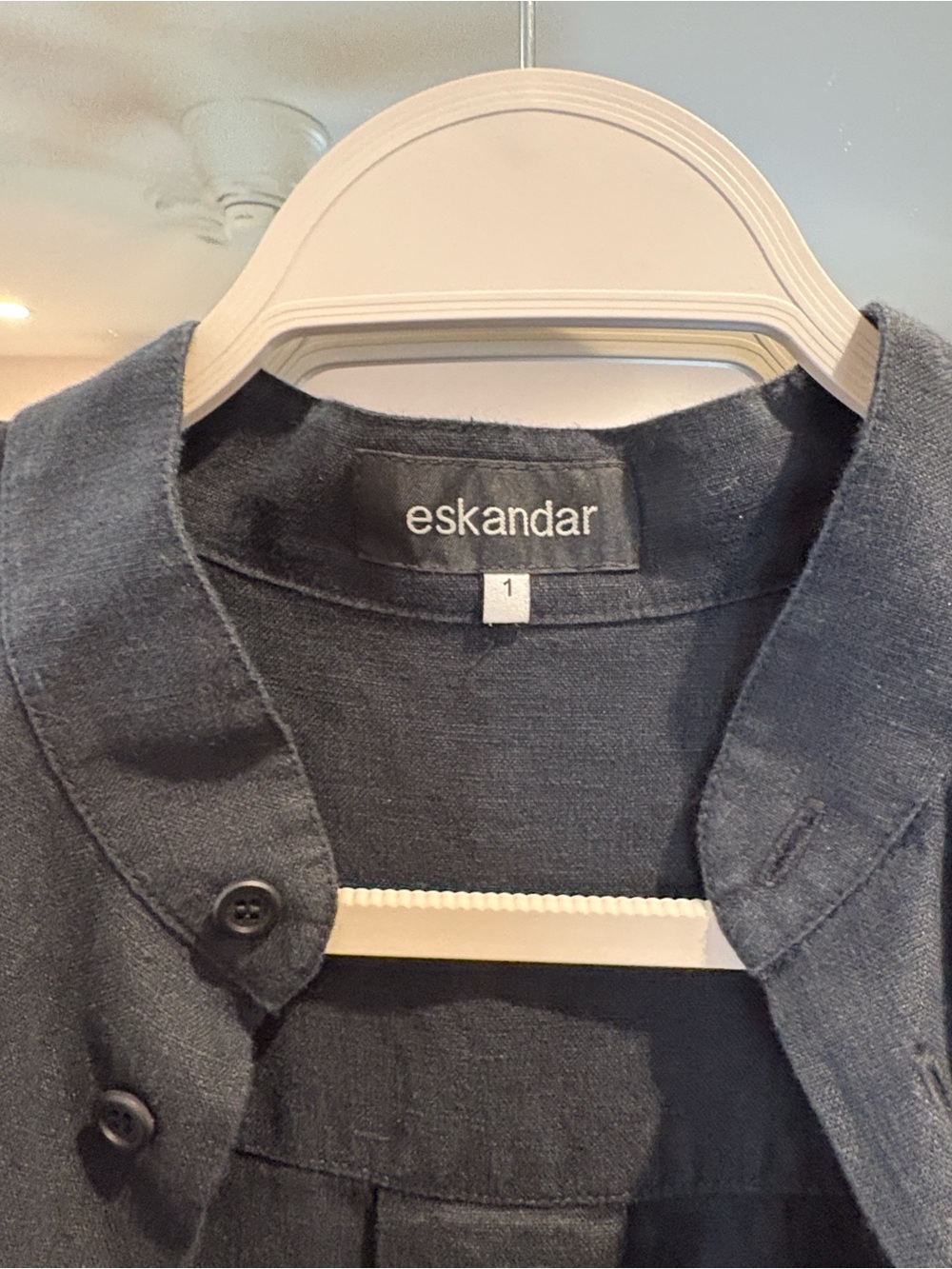 eskandar Black Linen Vest Sleeveless